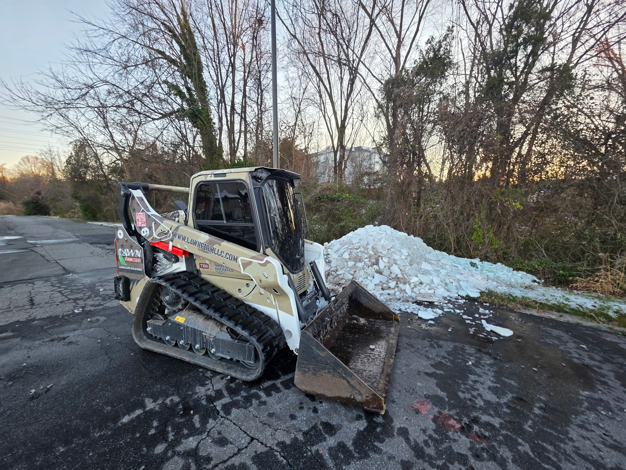 Residential snow removal by Lawn Firm - Concord, NC