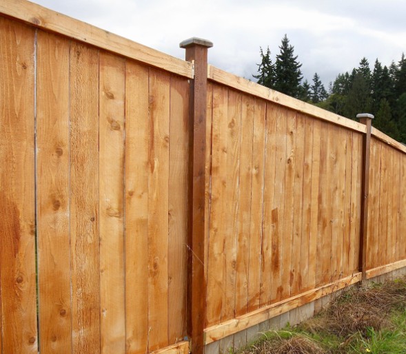 Wood privacy fence installed by Lawn Firm - Concord, NC